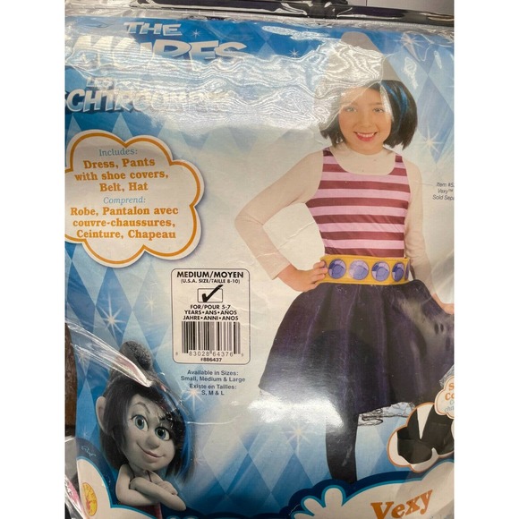 The Smurfs Halloween Costume "Vexy" Child's Size MED Costume with Wig - Picture 7 of 10